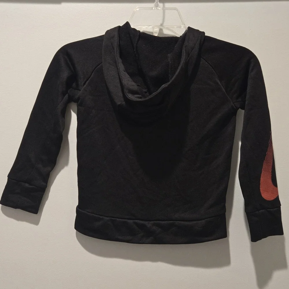 Nike 4T Jacket Black Orange 1/4 Zip Hooded‎ Jacket Dri-Fit Training
